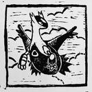 Latios Linocut Print